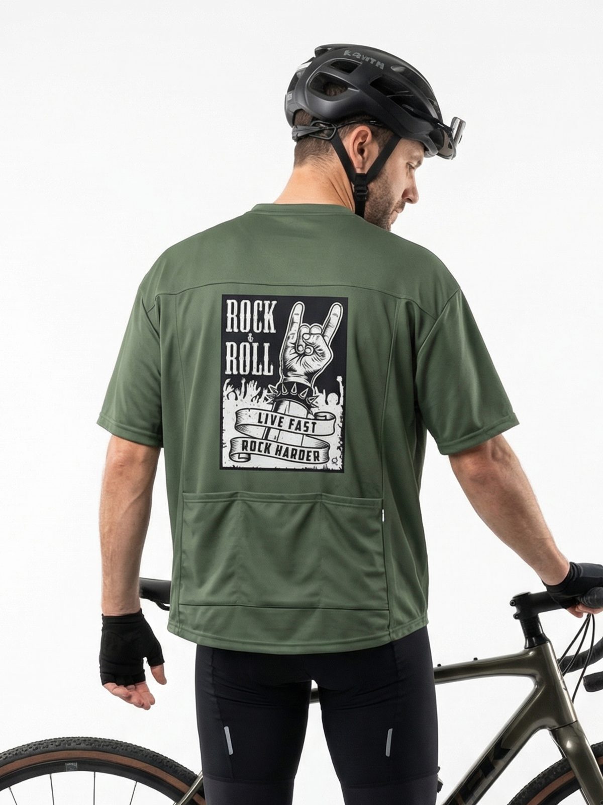 Koszulka rowerowa oversize z kieszeniami