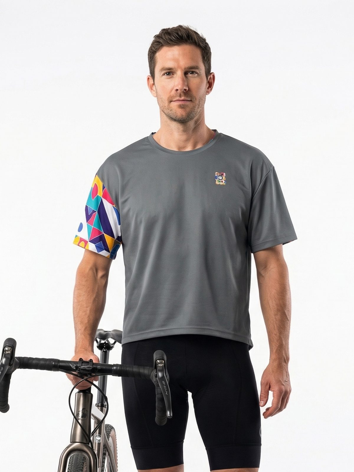 Koszulka rowerowa oversize z kieszeniami