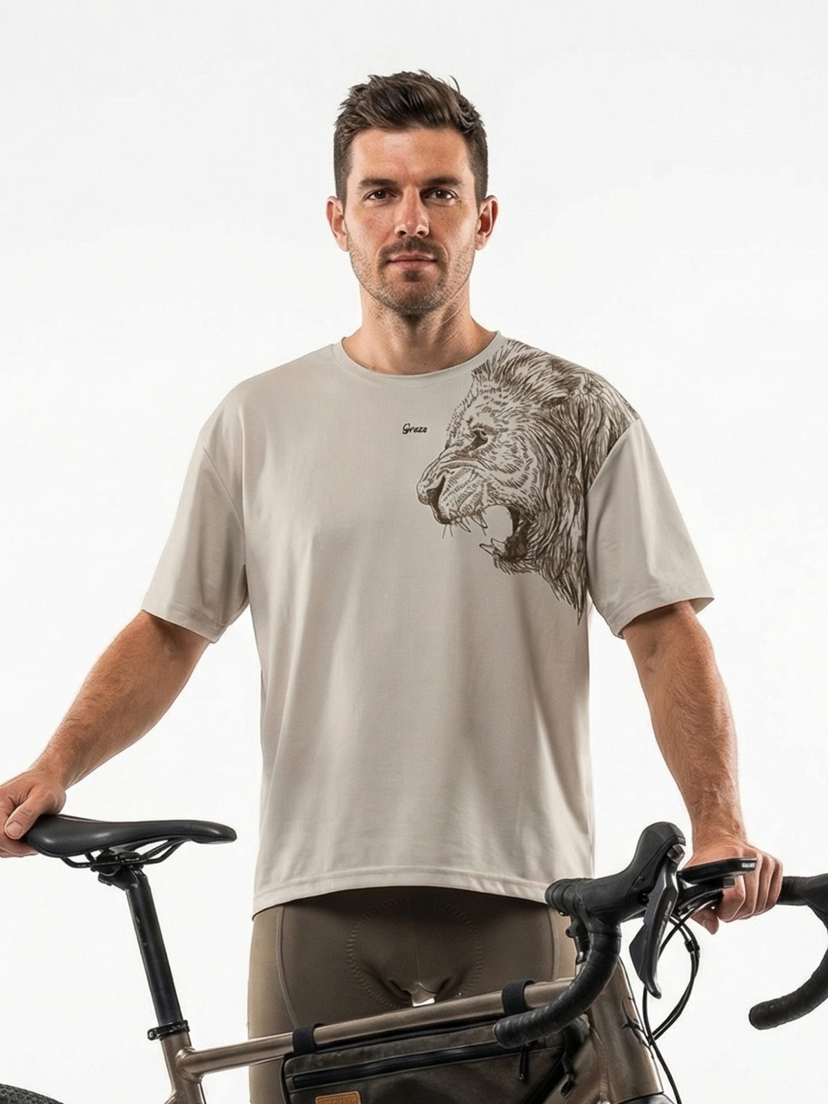 koszulka na gravela z lwem