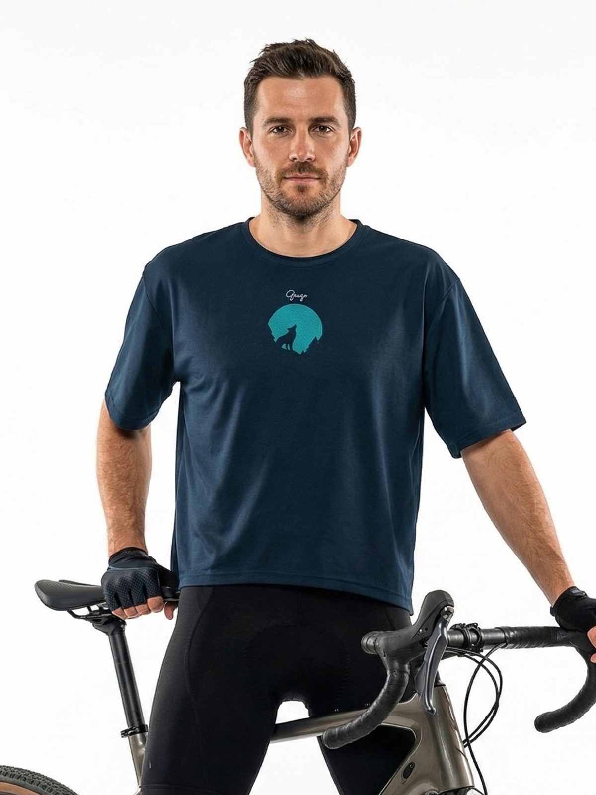 Koszulka rowerowa oversize z kieszeniami