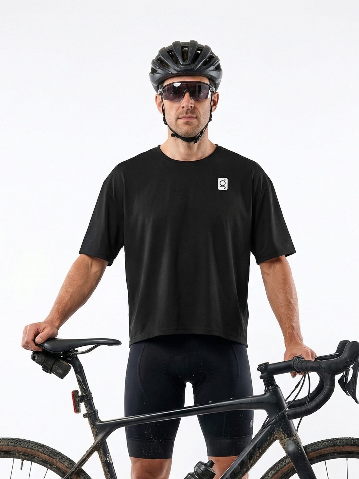 Koszulka rowerowa oversize z kieszeniami